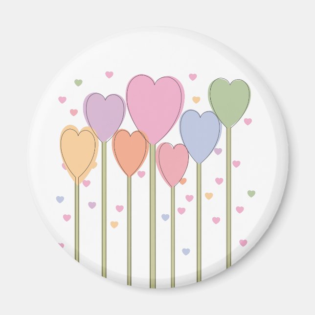 Imán Whimsical Heart Lollipops (Frente)