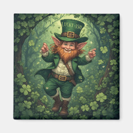 Imán Whimsical Lucky-ish Leprechaun Lush Forest Nursery