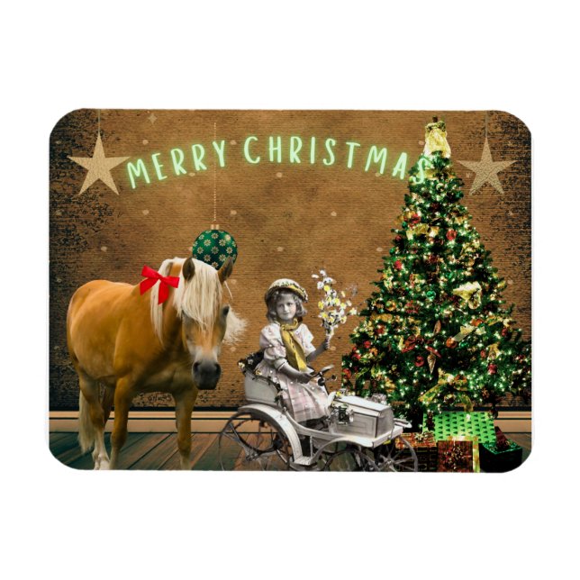 Imán Whimsical Vintage Christmas Wiers (Horizontal)