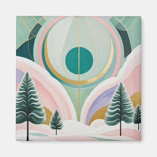 Imán Whimsical Winter Dreamscape (Frente)