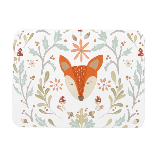 Imán Whimsical Woodland Fox (Horizontal)