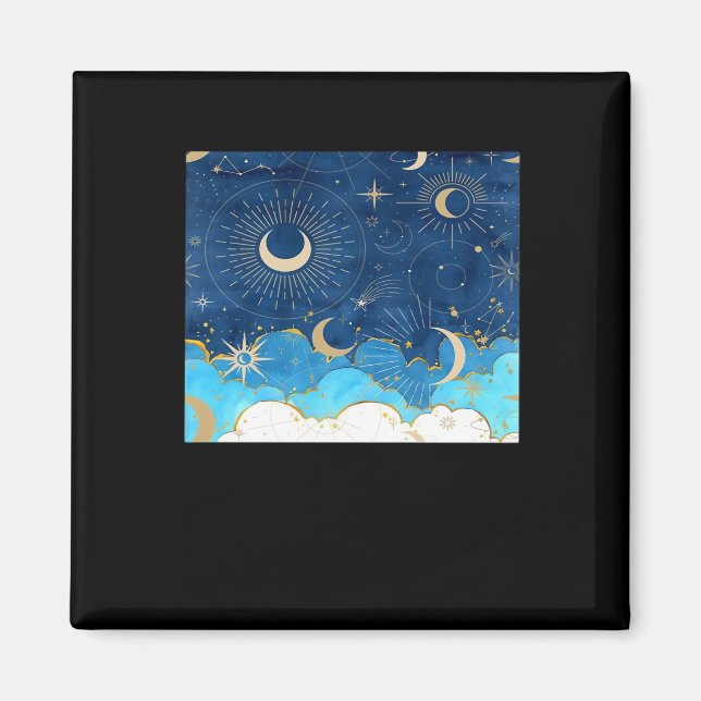 Imán Whimsigoth Clouds Sun Moon WitchClassic (Frente)