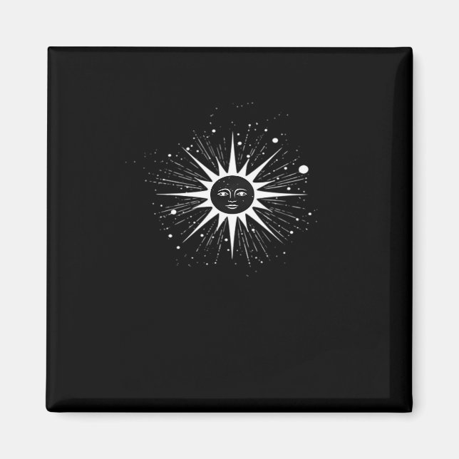Imán Whimsigoth Night Sky Sun Moon Witchy Classic Hallo (Frente)