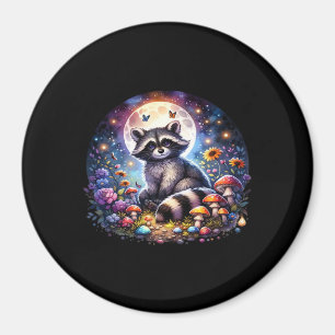 Imán Whimsigoth Raccoon A La Luz De La Luna, Cuidado Ve
