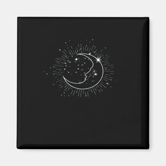 Imán Whimsigoth Starry Night Moon WitchClassic (Frente)