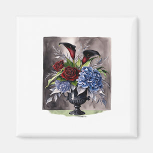 Imán Whimsigótico – Estética Clásica de Jarrón Floral G