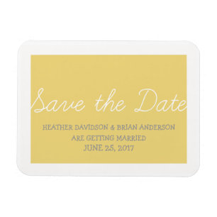 Imán Whimsy Save the Date Magnet, amarillo