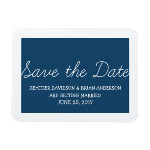 Imán Whimsy Save the Date Magnet, azul