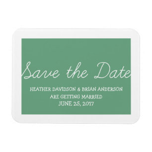Imán Whimsy Save the Date Magnet, Green