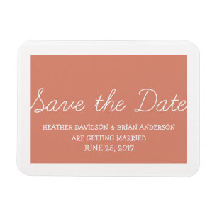 Imán Whimsy Save the Date Magnet, Naranja