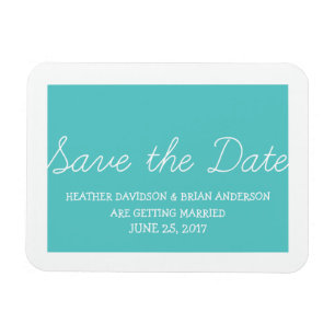 Imán Whimsy Save the Date Magnet, turquesa