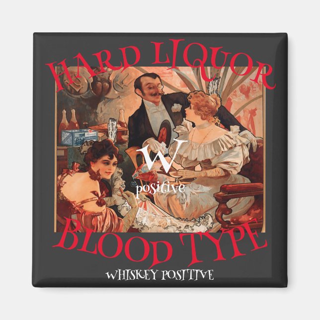 Imán Whiskey de sangre tipo HG W positivo (Frente)