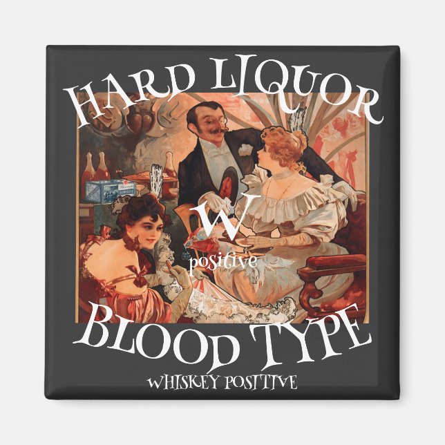 Imán Whiskey de sangre tipo HG W positivo (Frente)