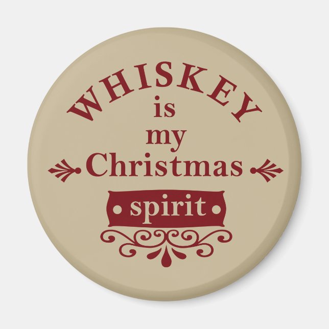 Imán Whiskey es mi espíritu navidad (Frente)