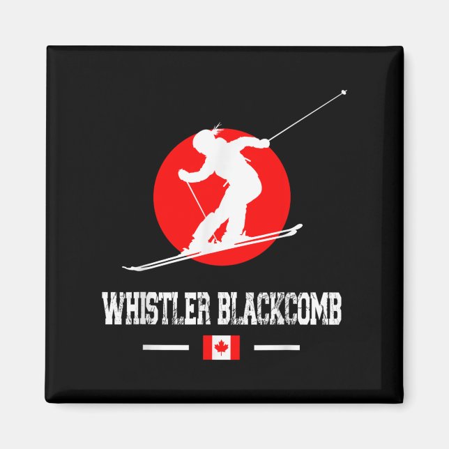 Imán Whistler Blackcomb Canada Ski Resort Rocky Mountai (Frente)