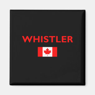 Imán Whistler Canadá Bandera canadiense color oscuro