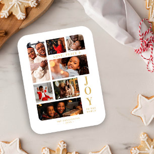 Imán White Christmas Classic 7 Multi Photos Collage