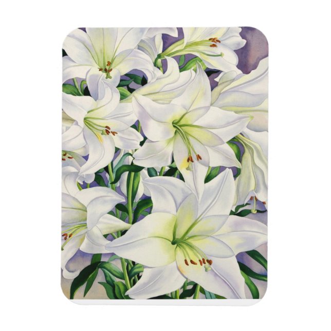 Imán White Lilies 2008 (Vertical)