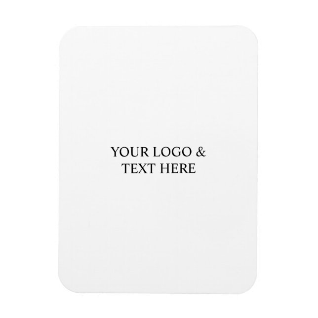 Imán White Personalized – Your Logo & Text Here (Vertical)