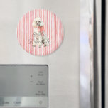 Imán White Poodle Dog Hello Beautiful<br><div class="desc">White Poodle Dog Hello Beautiful</div>