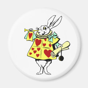 Imán White Rabbit from Alice in Wonderland Button