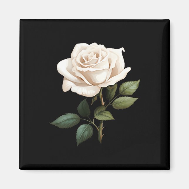 Imán White Rose Graphic  (Frente)