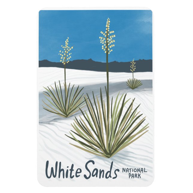 Imán White Sands National Park New Mexico Gypsum Yucca (Vertical)