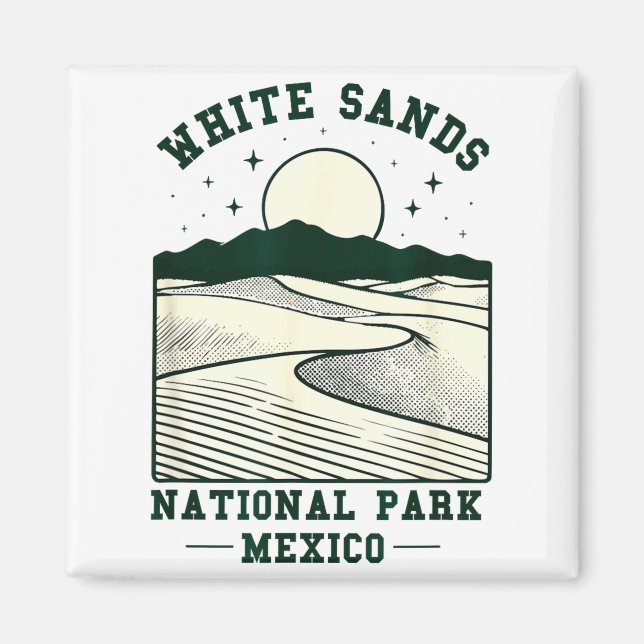Imán White Sands National Park Souvenir New Mexico Men  (Frente)