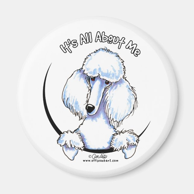 Imán White Standard Poodle IAAM (Frente)