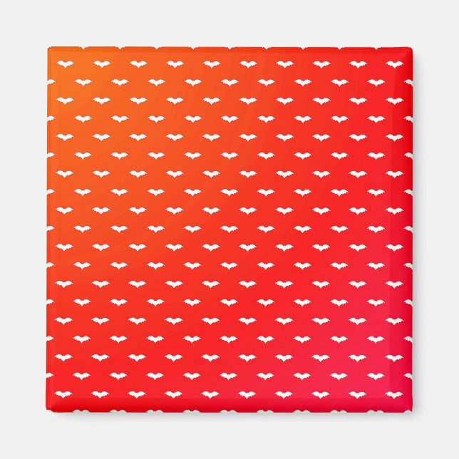 Imán White Tiny Bats Red (Frente)