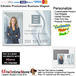 Imán White Wave Company Photo Logo Promotional Business