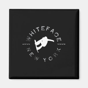 Imán Whiteface Mountain New York Vintage Retro Snowboar