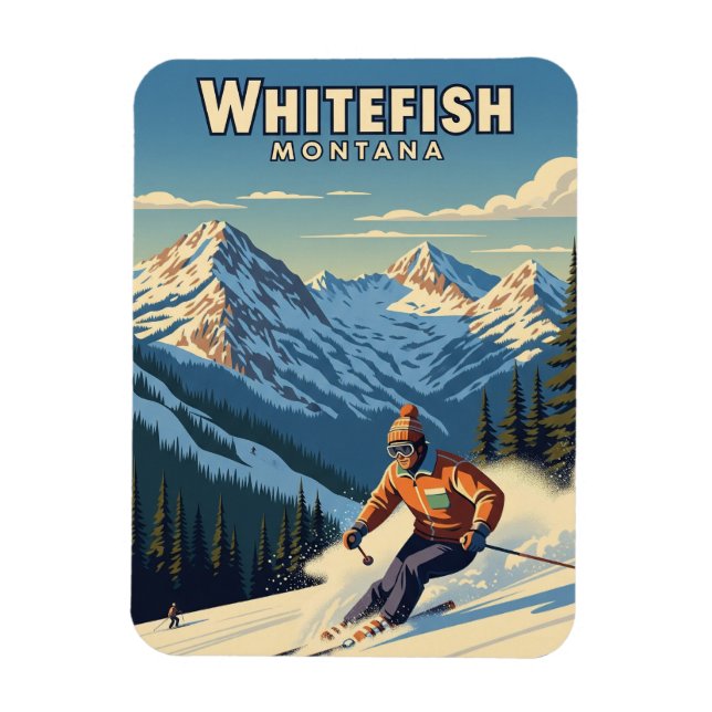 Imán Whitefish Montana Skip Travel (Vertical)