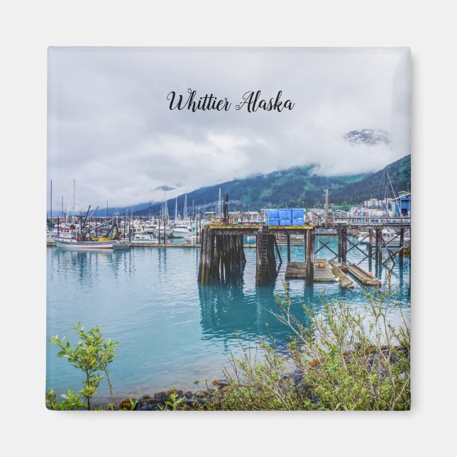 Imán Whittier Alaska Harbour Square Magnet (Frente)