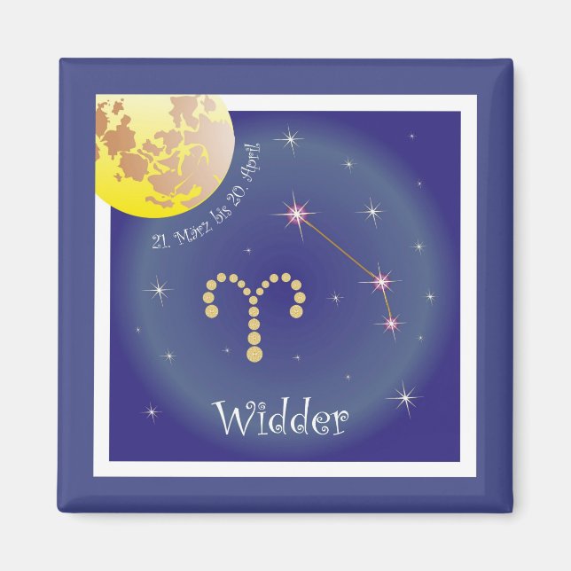 Imán Widder 21. März bis 20. April Magnet (Frente)