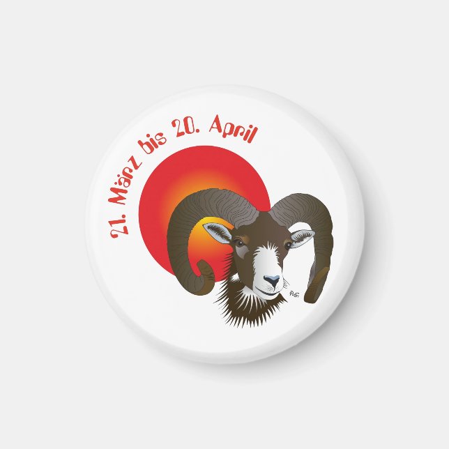 Imán Widder - Tierkreiszeichen Magnet (Frente)