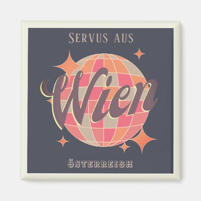 Imán Wien Vienna Österreich Austria Retro (Frente)