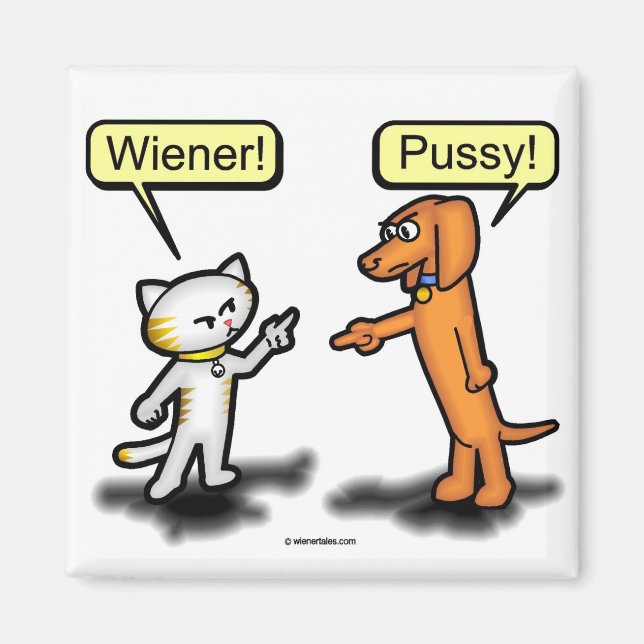Imán Wiener Dog & Pussycat Nemesis Magnet (Frente)