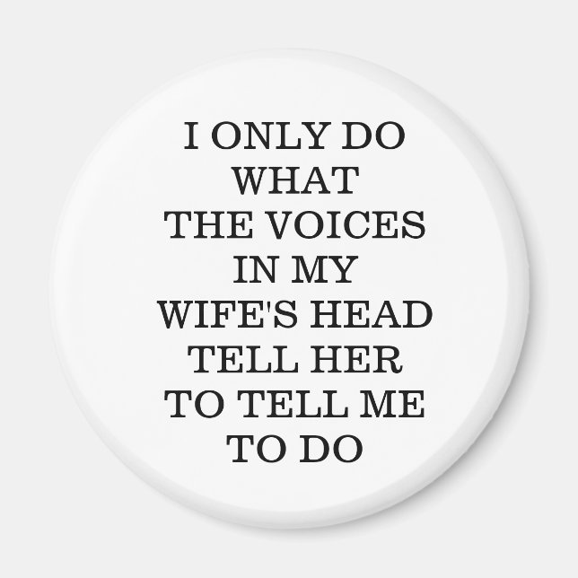 Imán Wife's Funny Magnet for Husbands  (Frente)