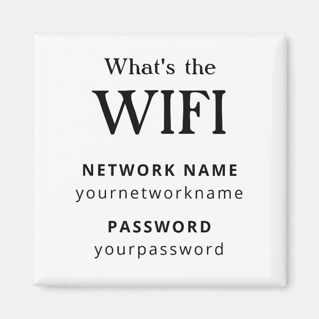 Imán Wifi Network and Password Business Retail (Frente)