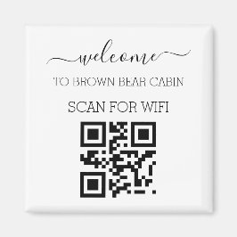 Imán Wifi Network and Password Business Retail plaque