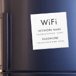 Imán WiFi Network Password Airbnb Guest House Fridge<br><div class="desc">Proporcione a sus huéspedes detalles de WiFi en este conveniente imán,  que incluye el texto personalizado de su elección. Añade fácilmente tu propio texto haciendo clic en la opción "personalizar".</div>