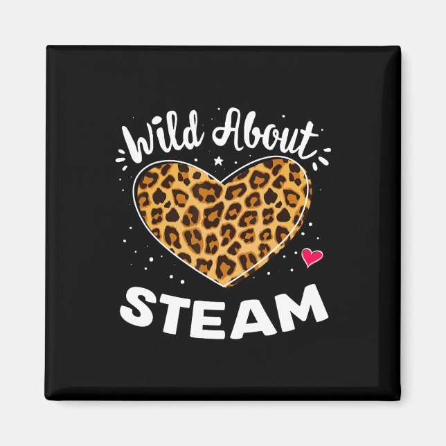 Imán Wild About Steam Leopard Squad Stem Byck To School (Frente)