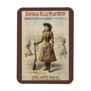 Imán Wild West Show de Buffalo Bill con Annie Oakley