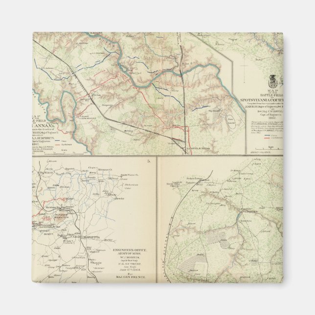 Imán Wilderness, N Anna, Spotsylvania CH (Frente)