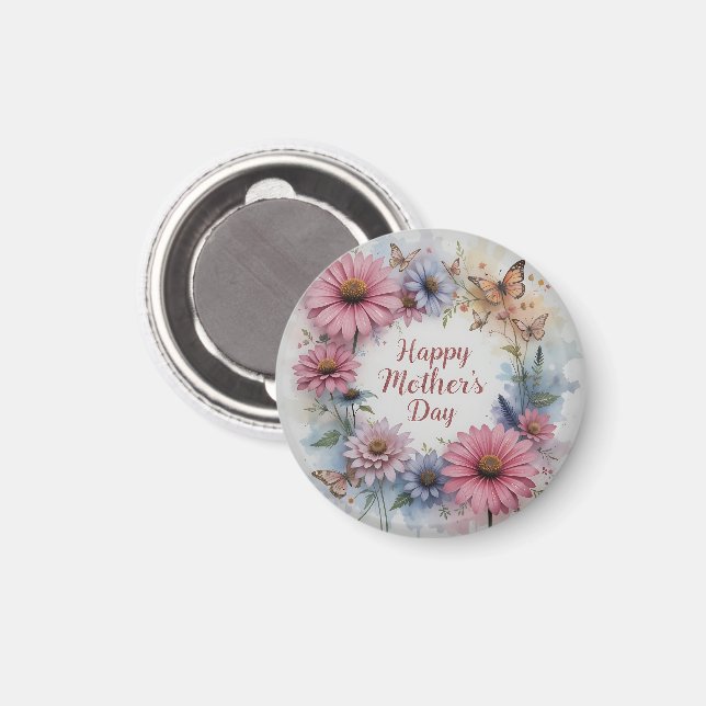 Imán WildFlowers Happy Mother's Day (Anverso/Reverso)