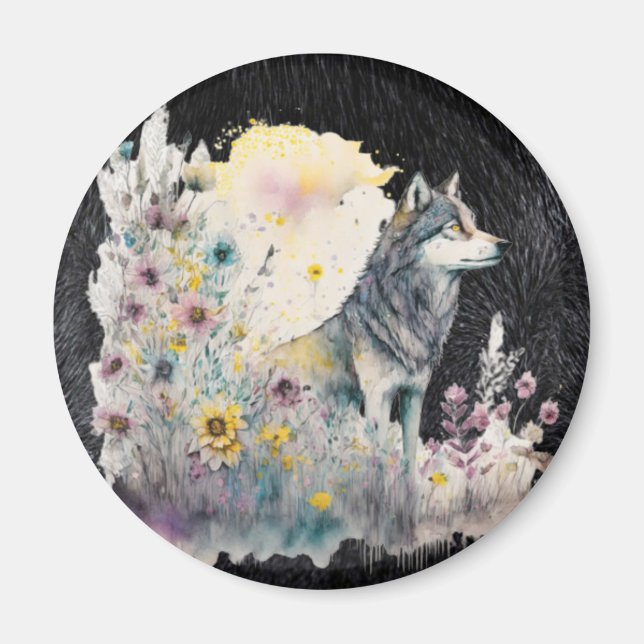 Imán Wildlife Wolf (Frente)