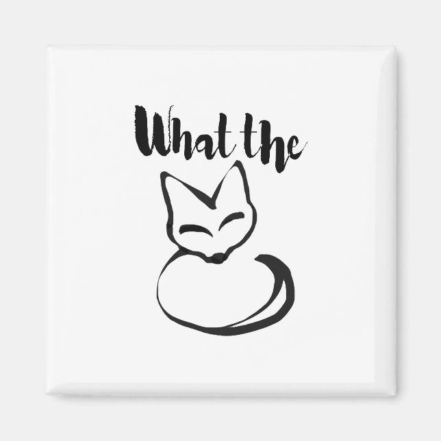 Imán Wildly Punny — What the Fox? Minimalist Pun Art (Frente)