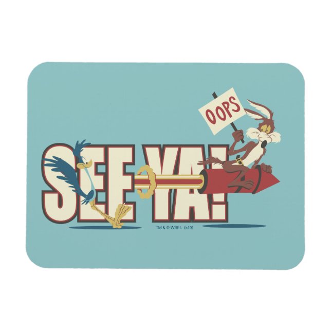 Imán Wile E. Coyote Rocketing Past ROAD RUNNER™ (Horizontal)