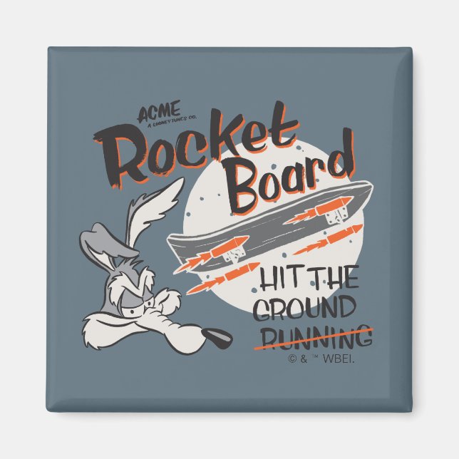 Imán WILE E. COYOTE™ Tabla Cohete ACME (Frente)
